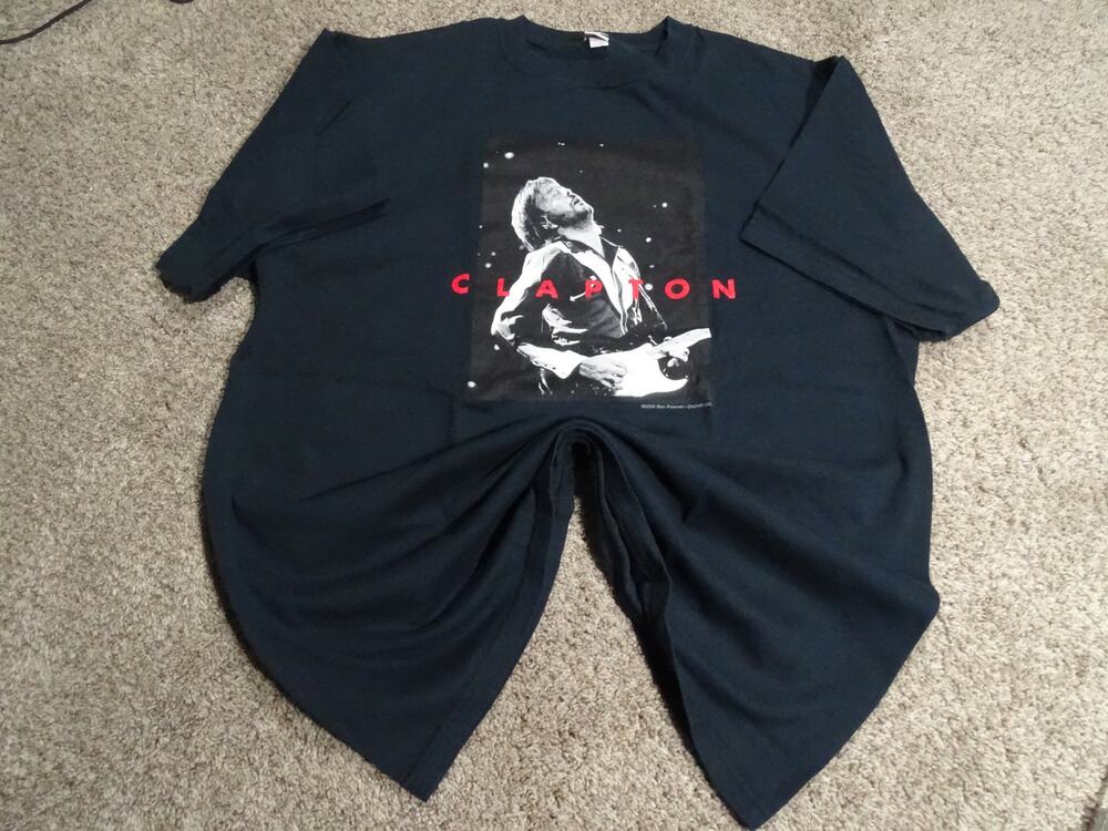 Vintage 2004 Eric Clapton Tour T-Shirt XL | Concert Merch Black Band Tee